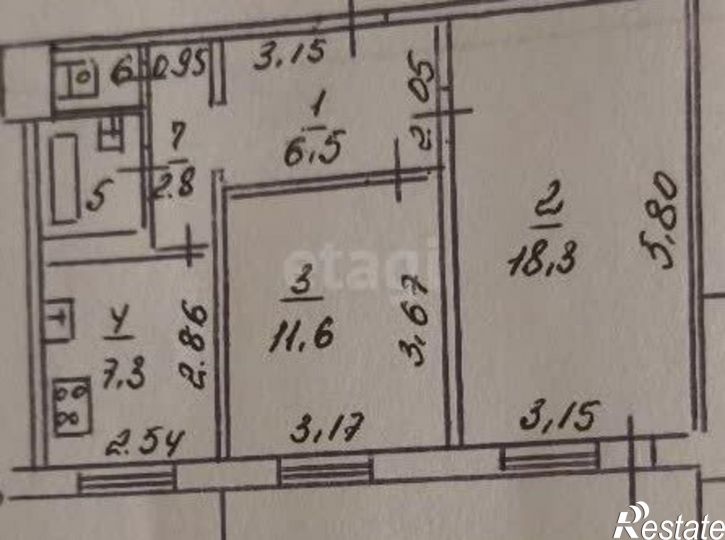 2-комн квартира ул П.А. Папина, 39,  д. 39