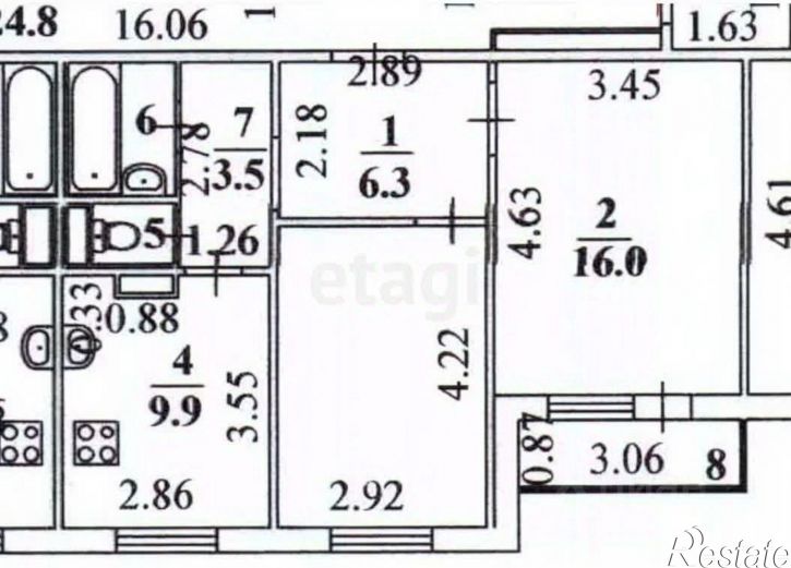 2-комн квартира ул Клавдии Шаталовой, 11а,  д. 11а
