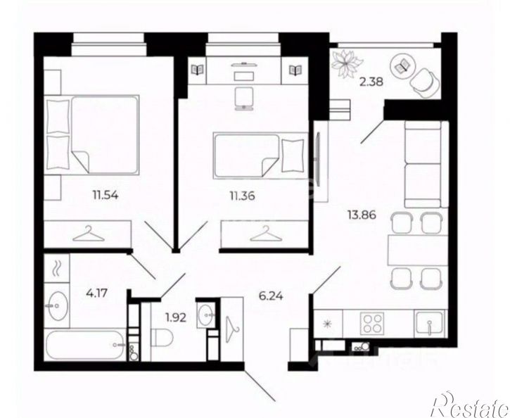 2-комн квартира ул Буденного, 8в,  д. 8в