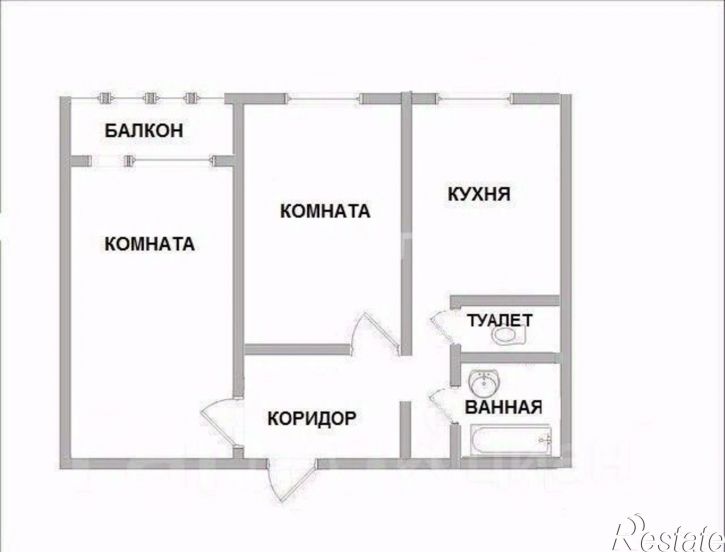 2-комн квартира Липецк г., Октябрьский, Союзная ул.