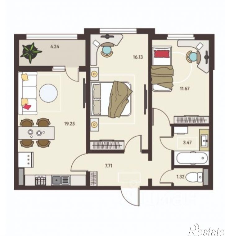 2-комн квартира ул Гоголя, 39,  д. 39