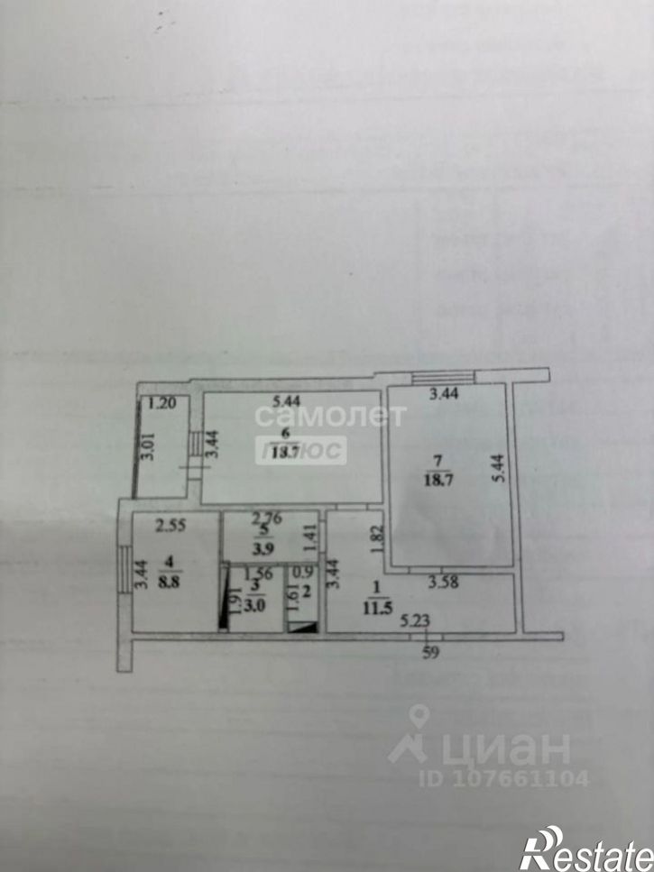 2-комн квартира ул Хренникова, 5,  д. 5