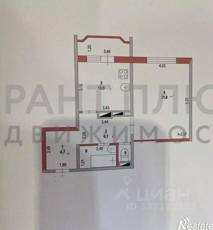1-комн квартира ул Космонавтов, 46/4,  д. 46/4