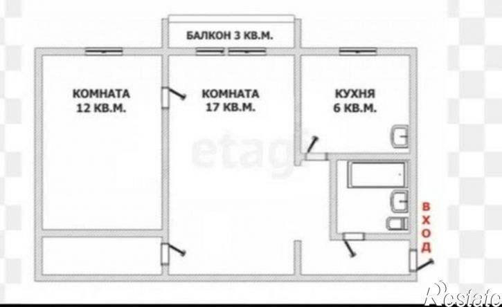 2-комн квартира пр-кт Мира, 14,  д. 14