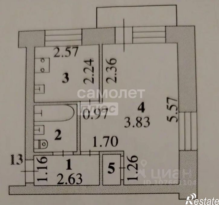 1-комн квартира пр-кт Победы, 98,  д. 98