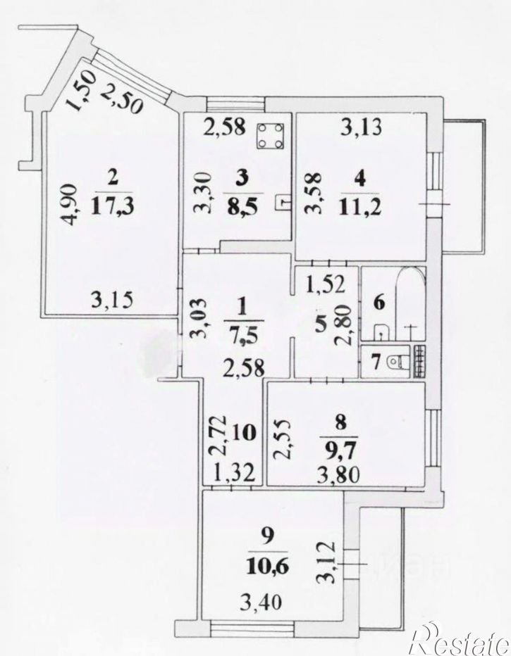 4-комн квартира ул Космонавтов, 96Б,  д. 96Б