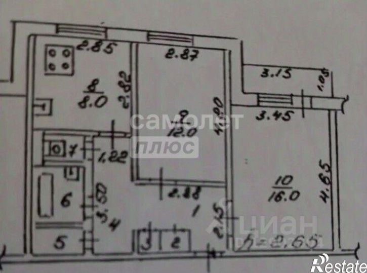 2-комн квартира Липецк г., Октябрьский, Папина ул.