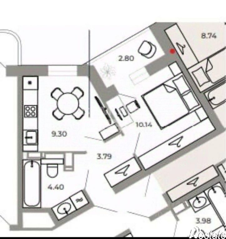 1-комн квартира ул М.И. Неделина, 4Г,  д. 4Г