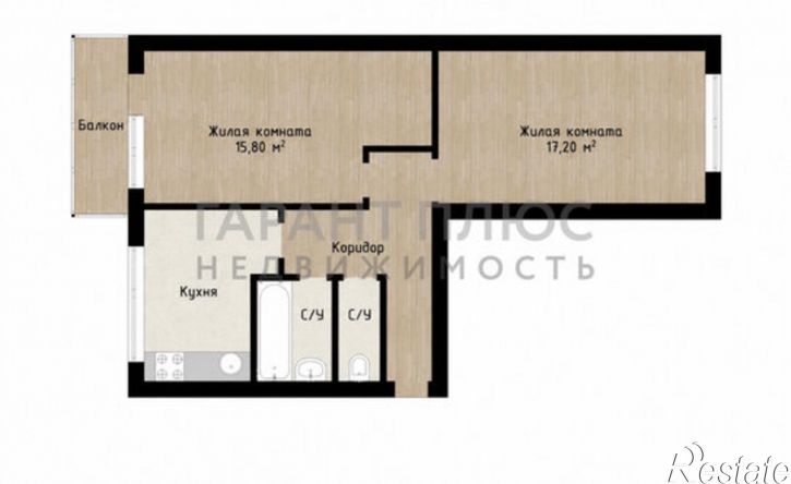 2-комн квартира ул Филипченко, 12,  д. 12