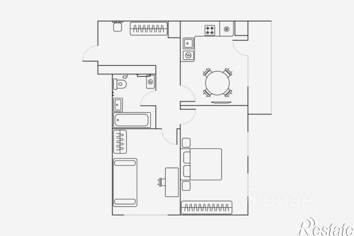 2-комн квартира ул М.И. Неделина, 4Г,  д. 4Г