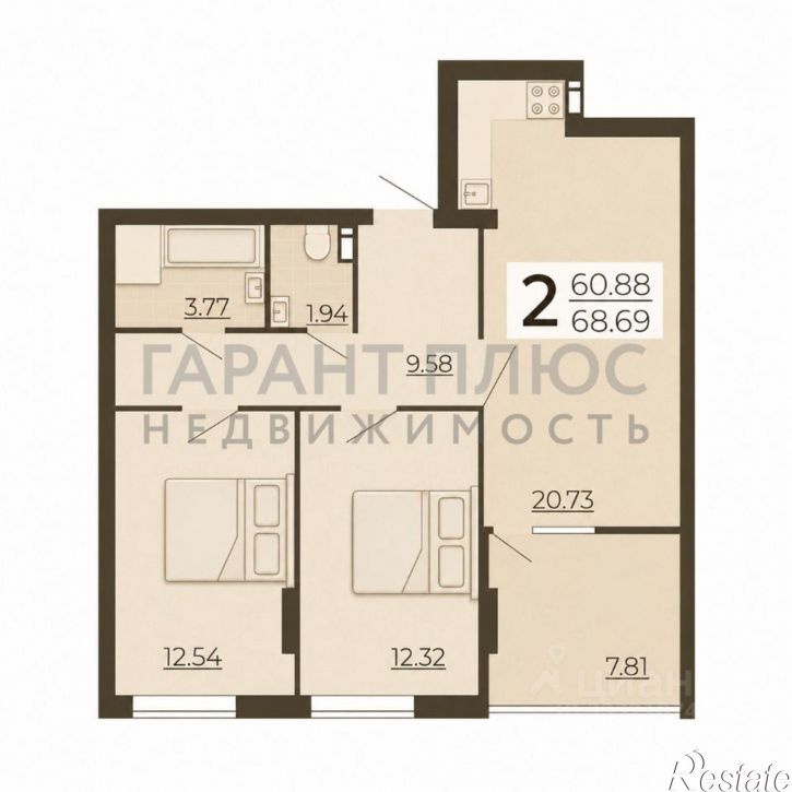 3-комн квартира ул Нестерова, 9,  д. 9