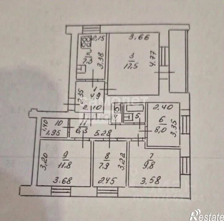 5-комн квартира ул Ушинского, 9,  д. 9