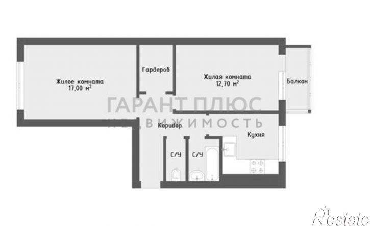 2-комн квартира ул Жуковского, 17,  д. 17