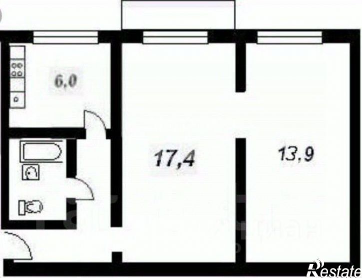 2-комн квартира улица Циолковского, 14/1,  д. 14/1