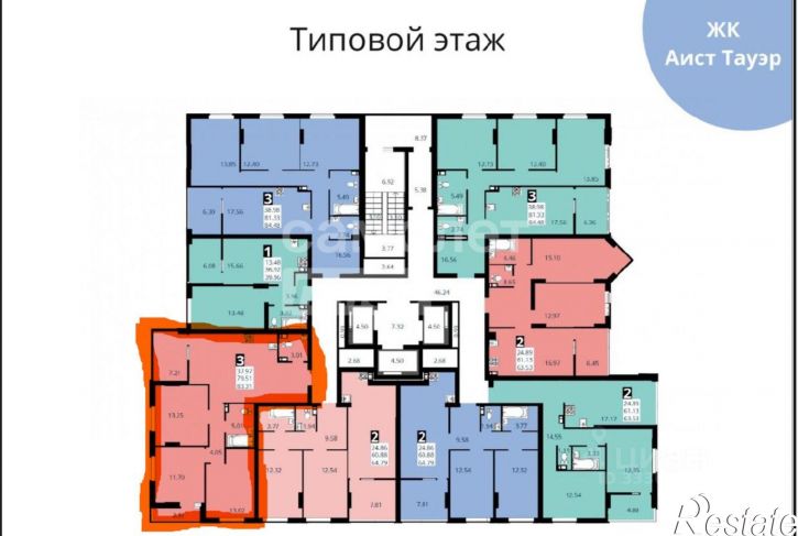 3-комн квартира в новом доме улица Нестерова, 9,  д. 9