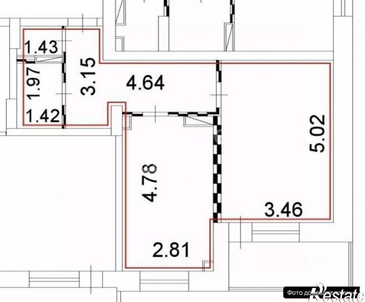 1-комн квартира улица Дмитрия Фурсова, 3А,  д. 3А