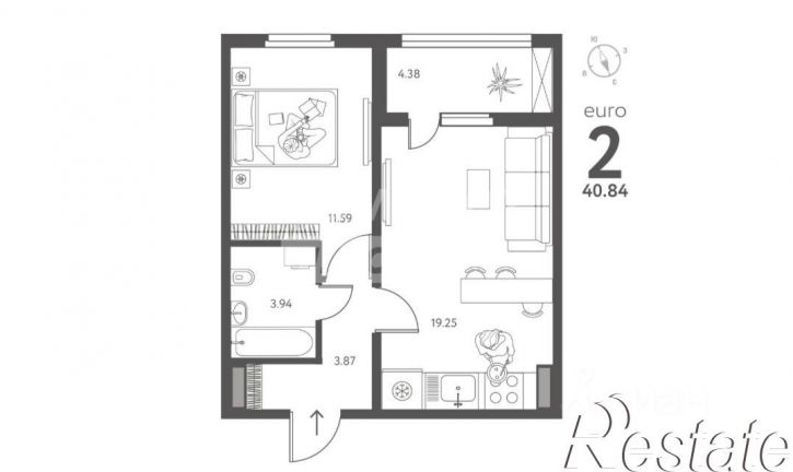 2-комн квартира улица Перова, 11,  д. 11