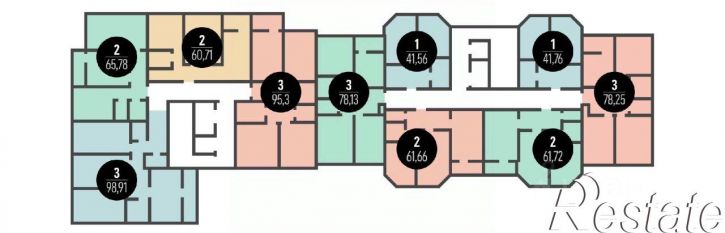 3-комн квартира в новом доме улица Железнякова, 8А,  д. 8А