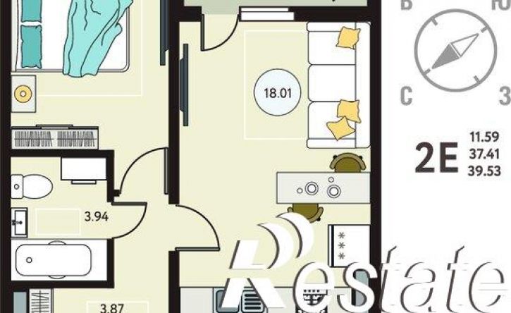 1-комн квартира улица Механизаторов, 15а вл3,  д. 15а вл3