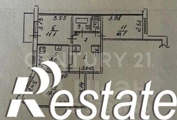 3-комн квартира улица Меркулова, 31,  д. 31
