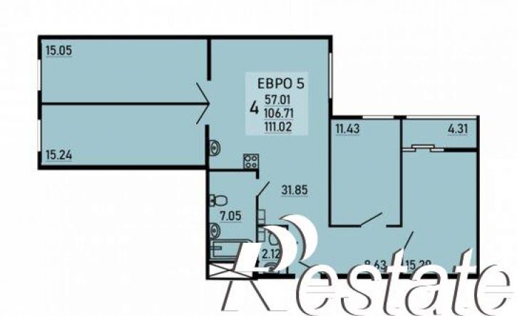 4-комн квартира Студёновская улица, 23Б,  д. 23Б