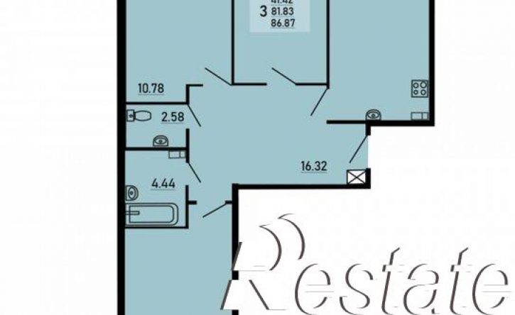 3-комн квартира Студёновская улица, 23Б,  д. 23Б