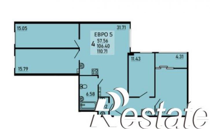 4-комн квартира Студёновская улица, 23Б,  д. 23Б