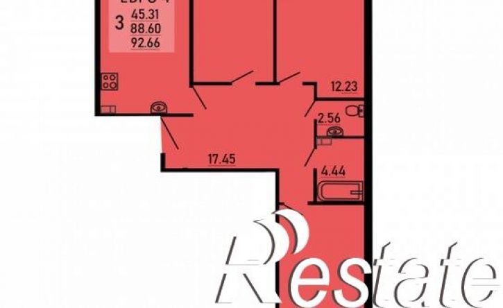 3-комн квартира Студёновская улица, 23Б,  д. 23Б