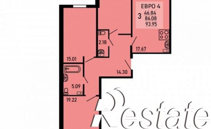 3-комн квартира Студёновская улица, 23Б,  д. 23Б